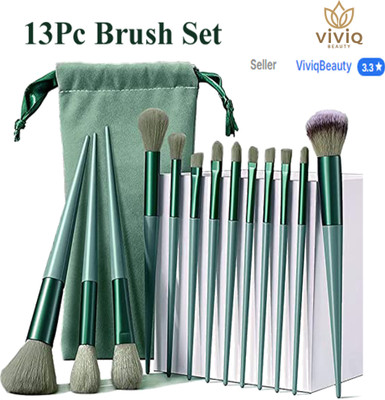 VIVIQ 13pc Premium Makeup Brushes| Eyeshadow Brush| Multicolor(Pack of 13)