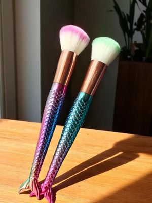 LYTIX 2PCS Makeup Face Blush Foundation Powder Brush Set Soft Bristle Blending Brus(Pack of 2)