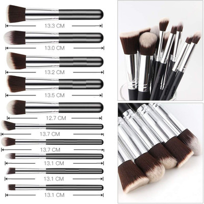 kHUDAt BB Professional Makeup Brushes Combo Pack of 10(CHENNAI)(Pack of 10)