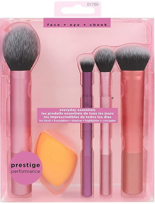 COSMO VIBES Professional Makeup Brush Set, Everyday Essentials Real Techniques(Pack of 5)