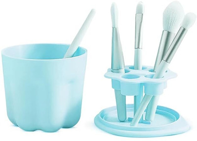 kripara 3 in 1 Make Up Brush Cleaner Cup with Cleaner Mat, Portable Cosmetic Brush(Pack of 1)