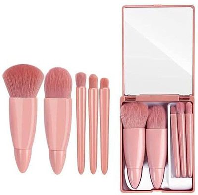 Vaisag House Makeup Brush Applicator Set of 5 with Mirror(Pack of 1)