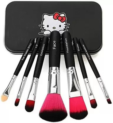 Liptick Perimum quality mini make-up brush Hello Kity Set(Pack of 7)