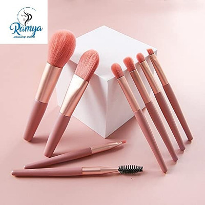 AARADHYAM Wild Makeup Brushes 8Pcs Set Mini Premium Synthetic Foundation Brush(Pack of 8)