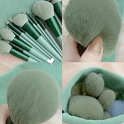 wryak 13pc Celebrity Makeup Brush Set with soft fluffy pouch (Pack of 13)(Pack of 13)