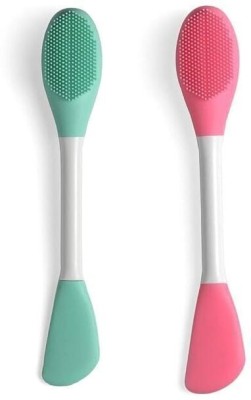 KRITEE CREATION Silicone Face Mask Applicator Makeup Brush Double-Ended Facial Mask Brush(Pack of 2)