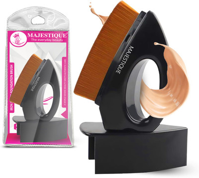 MAJESTIQUE Iron Shape Foundation Brush, Magic Blender Brush Multifunctional - 1Pc/Black(Pack of 1)
