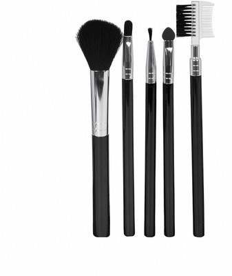 HUDAQUEEN Easy Clean 5-Piece Makeup Brush Set with synthetic fibers for hygienic use(Pack of 5)