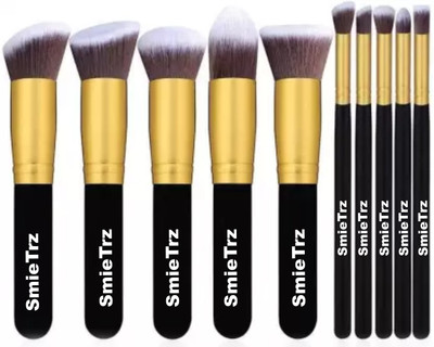 SMIETRZ 10 Pcs Makeup Brushes Set Tool(Pack of 10)