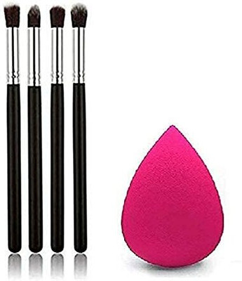 WEEPER 4pcs/set Makeup brushes Professional Eye brushes set & Makeup Blender Sponges Puff(5 Items in the set)