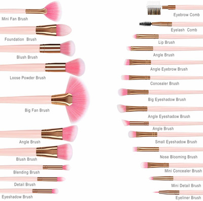 SHEELU Professional, personal use synthetic 24 pcs pink(Pack of 24)