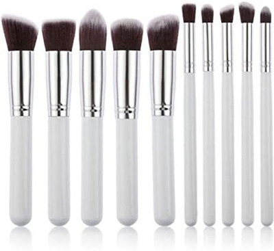 K.Y.L.Plus Makeup Tools White Handle profissional make up Brushes (Pack of 10)(white)(Pack of 10)
