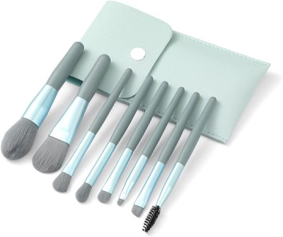 MKSL Makeup Brush Set 8PCS Mini With Storage(Pack of 8)