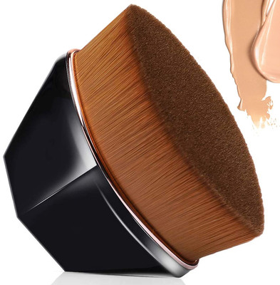 Luxula Hexagon Face Blush Liquid Cream Powder Foundation Makeup Mini Brush with Case(Pack of 1)