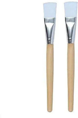 GlowMii Wooden Face Pack Brush ,Facial Mask Brush Facemask Applicator ,Foundation Brush(Pack of 2)