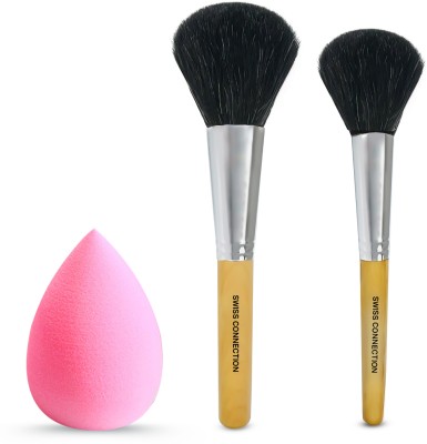 Swiss Connection Foundation Blender Brush for Makeup | Easy to Blending | Brush Applicator(Pack of 3)