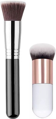 Lenon Professional Foundation Brush Blending Face Powder & White Foundation Brush…(Pack of 2)