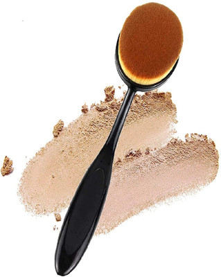 BLUEMERMAID Black Toothbrush Curve Makeup Tool Oval Foundation Brush(Pack of 1)