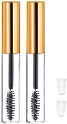 VASADIGITAL 2pcs 10ml Reusable Empty Golden Mascara Bottle Tube Container(Pack of 4)