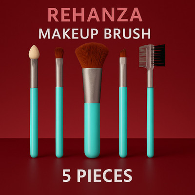 Rehanza Makeup Brush Set - 5 Pcs Professional Rose Gold Face Eye Brushes Women(Pack of 5)