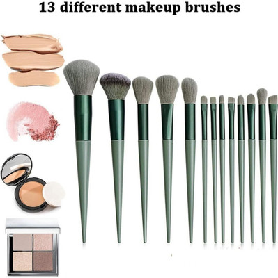 K3NTERPRISES Fluffy & Precise 13-Piece Makeup Brushes for Perfection(Pack of 13)