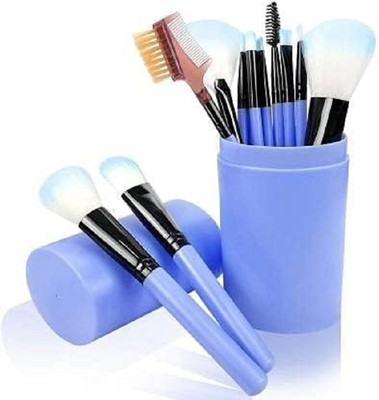 Glamezone Extra Soft 12 Pc Premium Makeup Brush Set with Random Color Storage Box(Pack of 12)