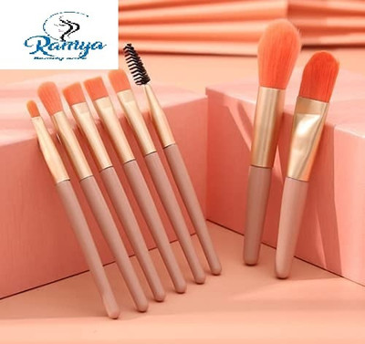 AARADHYAM Aarvi Makeup Brushes 8Pcs Set Mini Premium Synthetic Foundation Brush(Pack of 8)