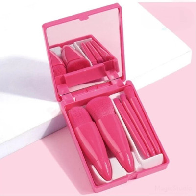 Oilanic Makeup Brush Applicator Set of 5 with Mirror Professional Cosmetic Brushes(Pack of 5)