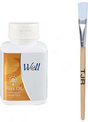 TJR Face Pack Brush With Modicare Well Flax Oil(Pack of 2)