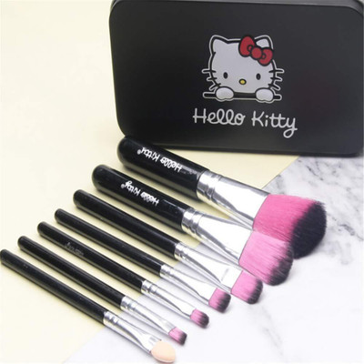 Glowrx High Quality Make-Up Brushes with black tin box(Pack of 7)
