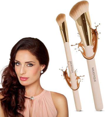 MAJESTIQUE Makeup Brush Set Powder & Concealer Brush-Soft Bristal for Face Make up - 2 Pcs(Pack of 2)