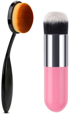 Vidhmahi 2pc Professional Foundation Brush With Oval Head Makeup Brush(Pack of 2)