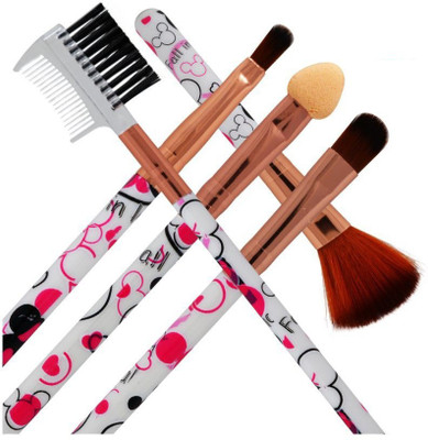 Glamezone Makeup Brush Set of 5 With Box (Pink) (Pack of 5)(Pack of 5)