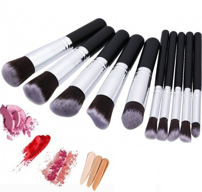 Beautiflame Makeup Brushes Set Premium Synthetic Kabuki Face Powder Blush Eyeshadow Brush(Pack of 10)