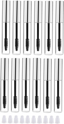 VASADIGITAL 10pcs 10ml Reusable Empty Silver Mascara Bottle Tube Container(Pack of 20)
