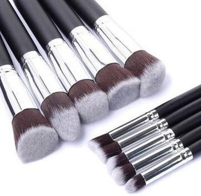 GROOVS 10_Pcs_Makeup_Brushes_Set_Tool_Pro_Foundation_Eyeliner(Pack of 10)