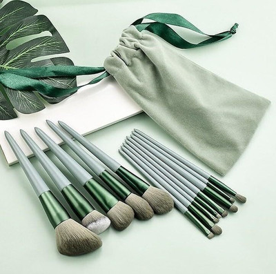 asija makeovers Professional 13pc Celebrity Makeup Brush Set with soft fluffy pouch(Pack of 13)