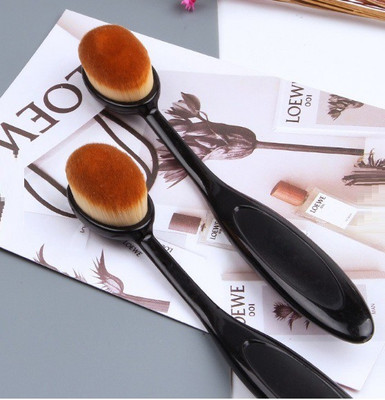 THTC Oval Toothbrush Foundation Contour Concealer Blending Brushes(Pack of 2)