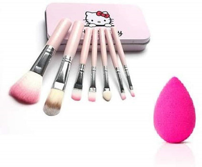 RTB HelloKittyBrush withPink Makeup Blender(Pack of 8)