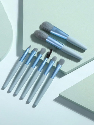zemglam Makeup Brush Set for Foundation, Blush, Eye shadow, Eyelash, Lip and Brow(Pack of 8)
