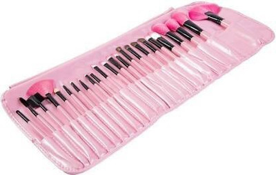 SHEELU Beauty Makeup Brush Set with PU Leather Case (Pack of 24)(Pack of 24)