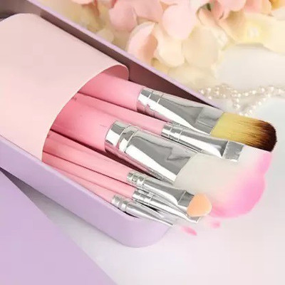 manish Hello Kitty Complete Makeup Mini Brush Kit set With A Storage Box pink(Pack of 7)