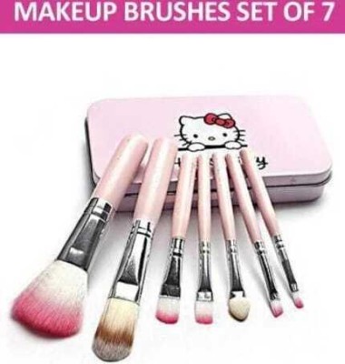 Mecovip Mini Pink Makeup Brush Set (Pack of 7 )(Pack of 7)