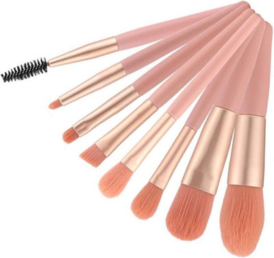 Dazzle Beauty Travel Size Cosmetic Brushes Kit for Face Foundation Blush Eye Shadow etc(Pack of 8)