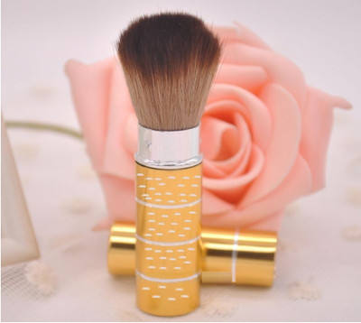 THTC Retractable Makeup Blush Brush Cap with Silver Pattern(Pack of 1)