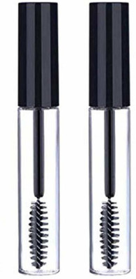 Vinayakart 2pcs 10ml Reusable Empty Mascara Bottle Tube Container for Eyelash Growth Oil /Mascara with Brush for Home and Travel(Pack of 2)