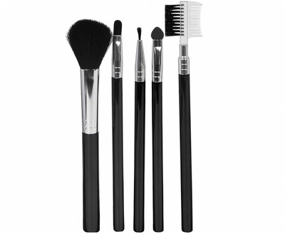 HUDAQUEEN Soft Touch 5-Piece Makeup Brush Kit gentle and easy to clean(Pack of 5)