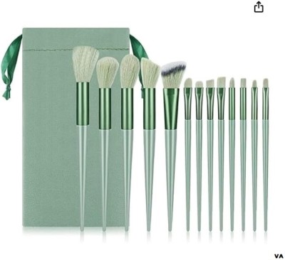 beauty bounty Professional Makeup Brushes Set Beauty Makeup Brushes Eyeliner-Green_VA–13 Pcs(Pack of 13)