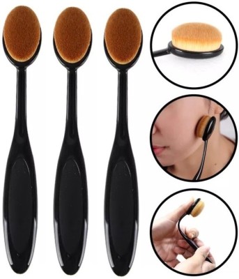 THTC Soft Oval Foundation Brush/Blusher Brush(Pack of 3)