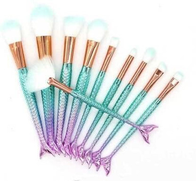 BeantTraders Fish Soft Nylon Bristles Beauty Brushes Kit (Pack of 10)(Pack of 10)